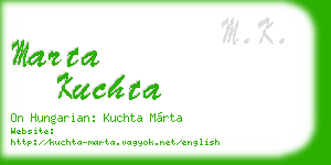 marta kuchta business card